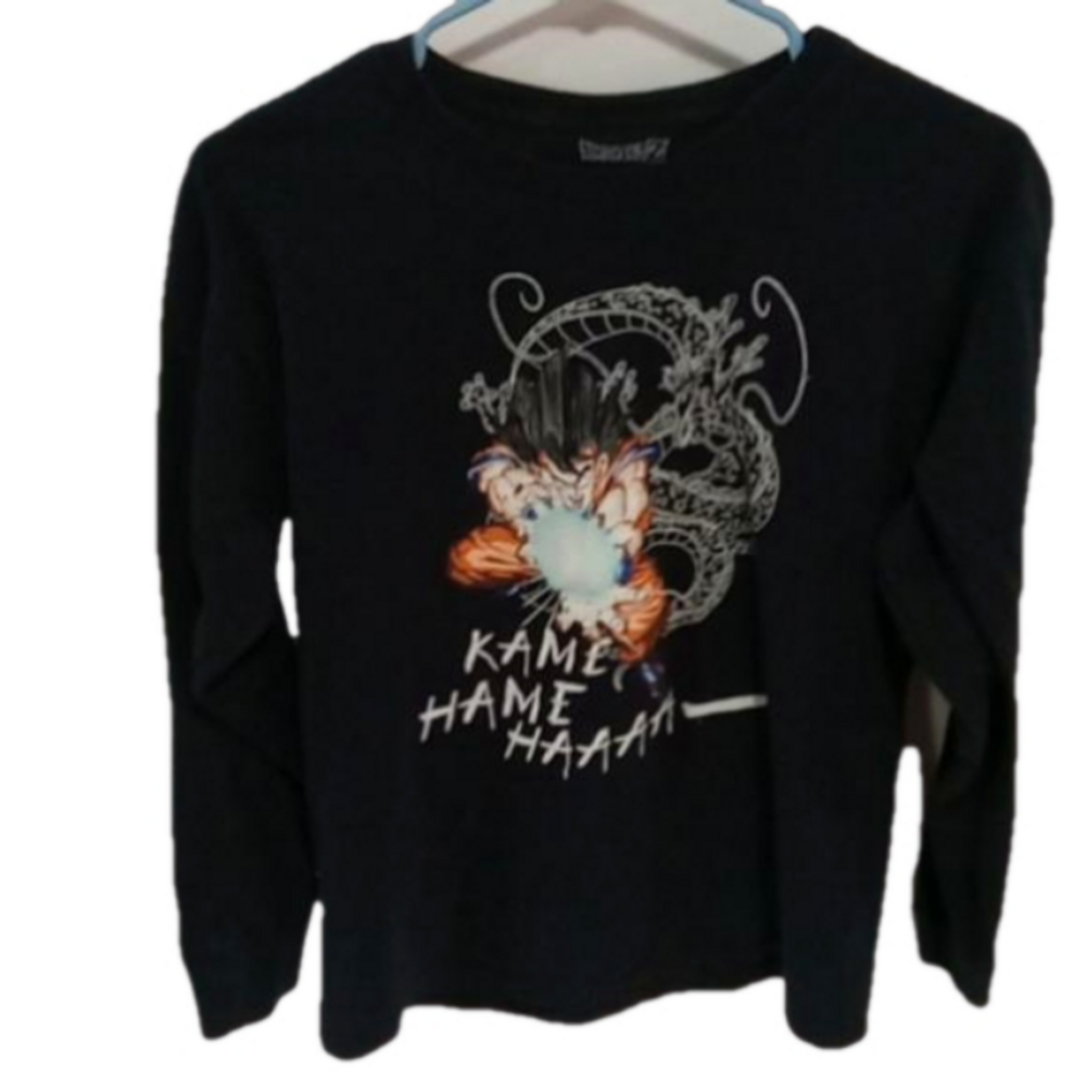 (108)   DragonBall Z , medium, black,  long sleeves,  pullover tshirt